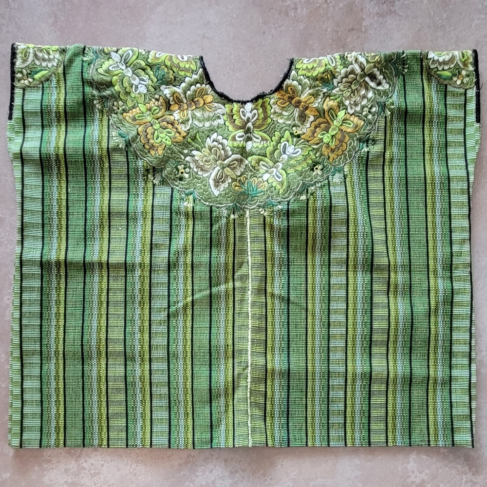 Vintage Embroidered Butterfly Guatemalan Huipil Guatemala Embroidery 🦋